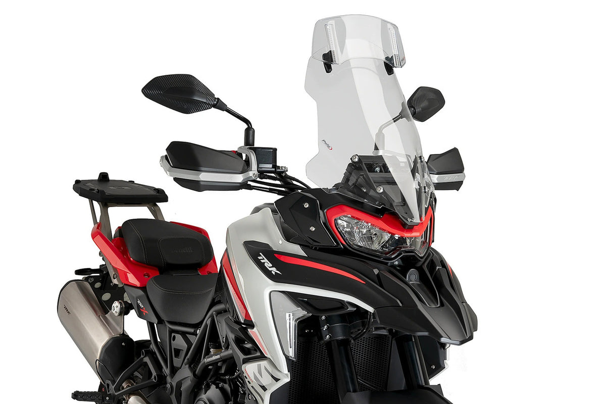Puig Touring Windshield Screen with Visor | Clear | Benelli TRK 702/X 2023>2026