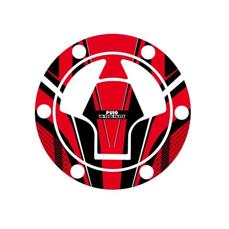 Puig Radikal Fuel Cap Covers | Red | Kawasaki Ninja 250 R/300