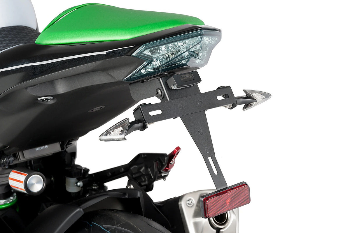 Puig License Plate Holders | Black | Kawasaki Z 800 2013>2016