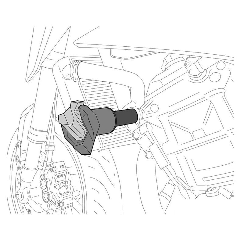 Puig Crash Pads R12 | Black | Ducati Hypermotored/SP hyperstrada 939 - Pyramid Motorcycle Accessories