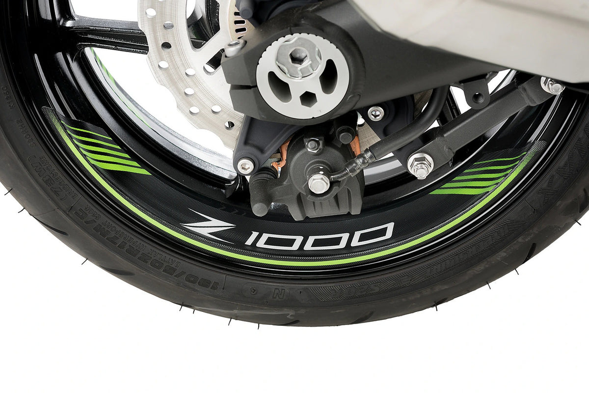 Puig KIT 8 Special Arch Rim Strips | Green | Kawasaki Z 1000 2003>2020