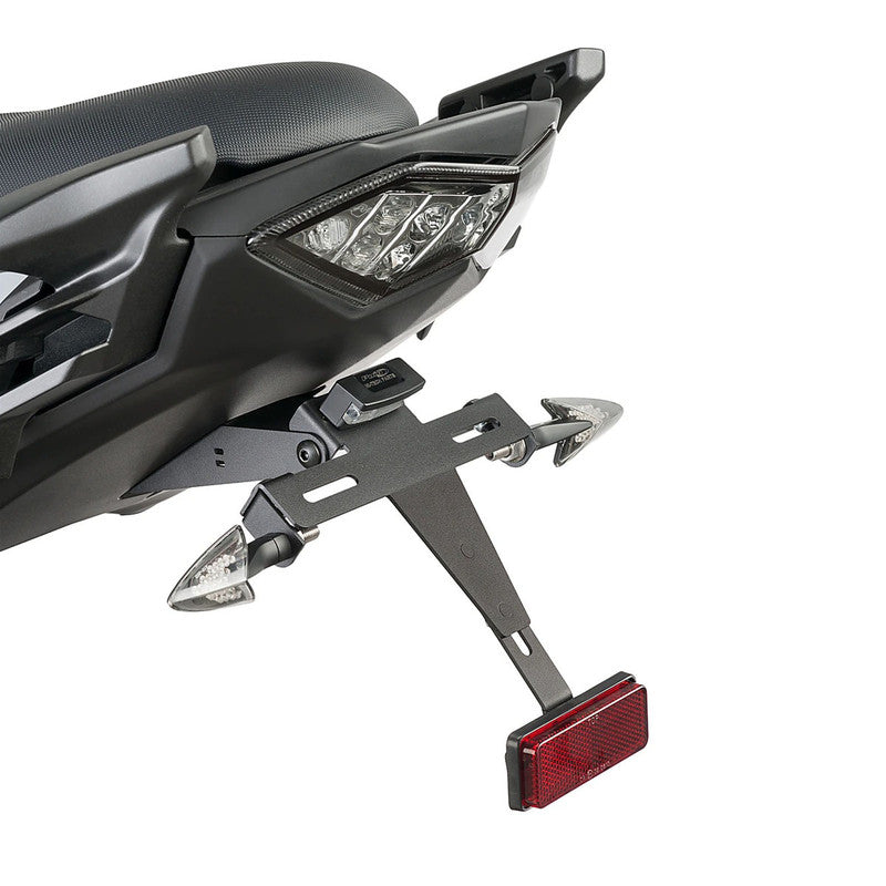 Puig License Plate Holders | Black | Kawasaki Versys 650 2015>2026