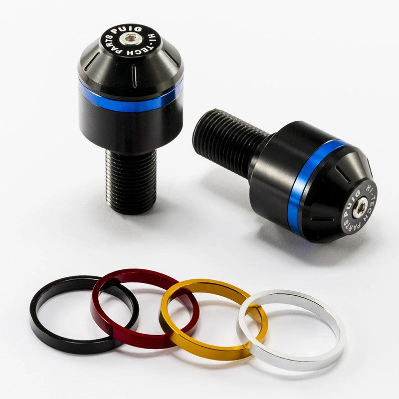 Puig Short Bar End Weights With Rim | Black | MV Agusta Brutale 675 2012>2017