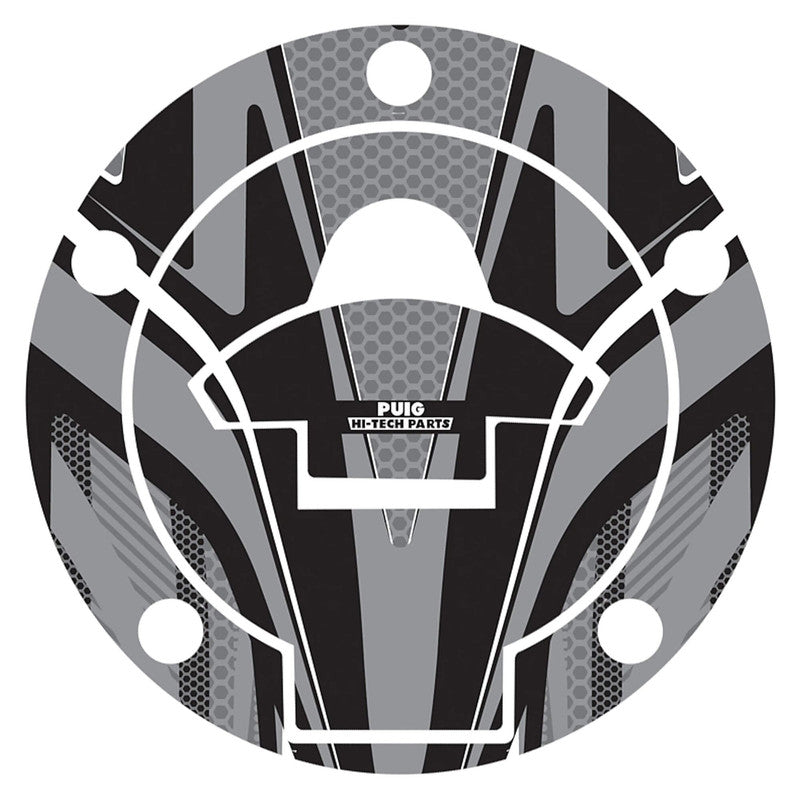 Puig Radikal Fuel Cap Covers | Grey | Yamaha MT-03/125/YZF-R3 - Pyramid Motorcycle Accessories