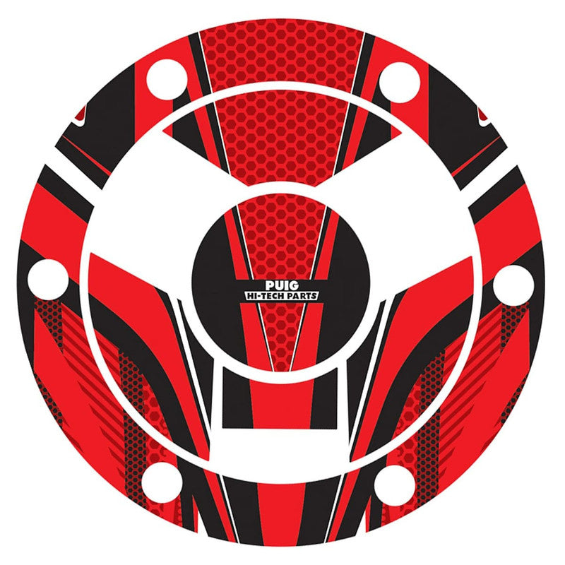 Puig Radikal Fuel Cap Covers | Red | Triumph