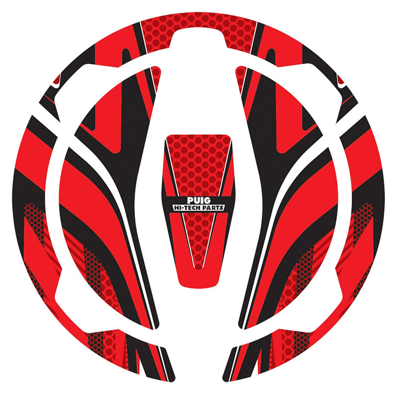 Puig Radikal Fuel Cap Covers | Red | Kawasaki M9362R