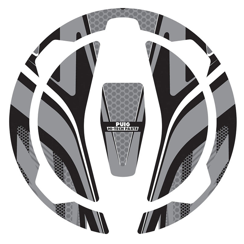 Puig Radikal Fuel Cap Covers | Grey | Kawasaki M9362U
