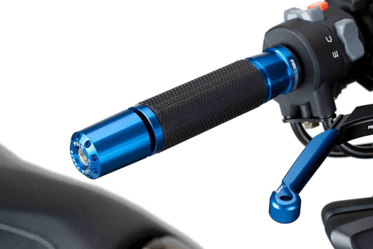 Puig Bar End Longs | Blue | Kymco AK 550 2017>2023