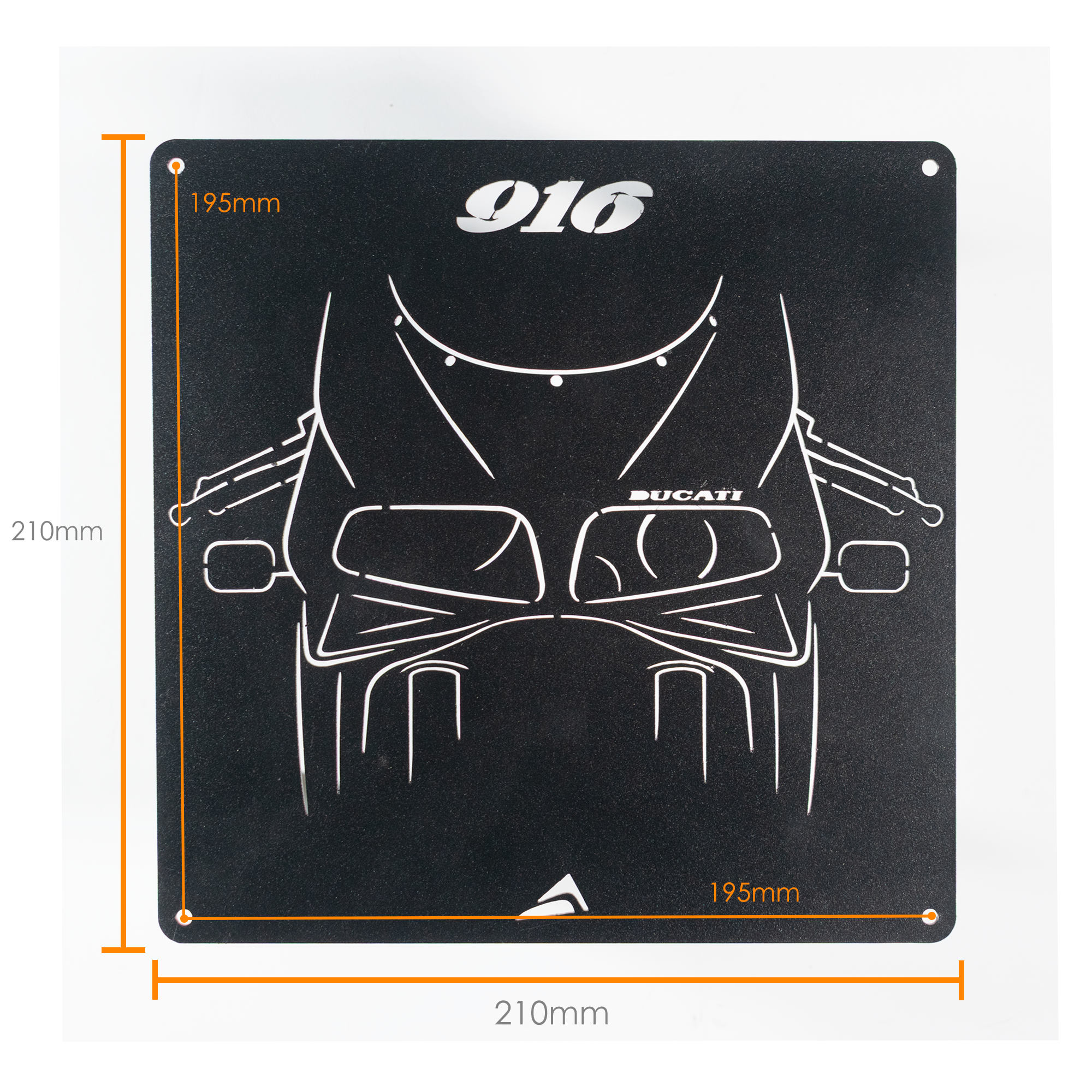 Pyramid Metal Plaque | Ducati 916ย -ย ย Pyramid Motorcycle Accessories