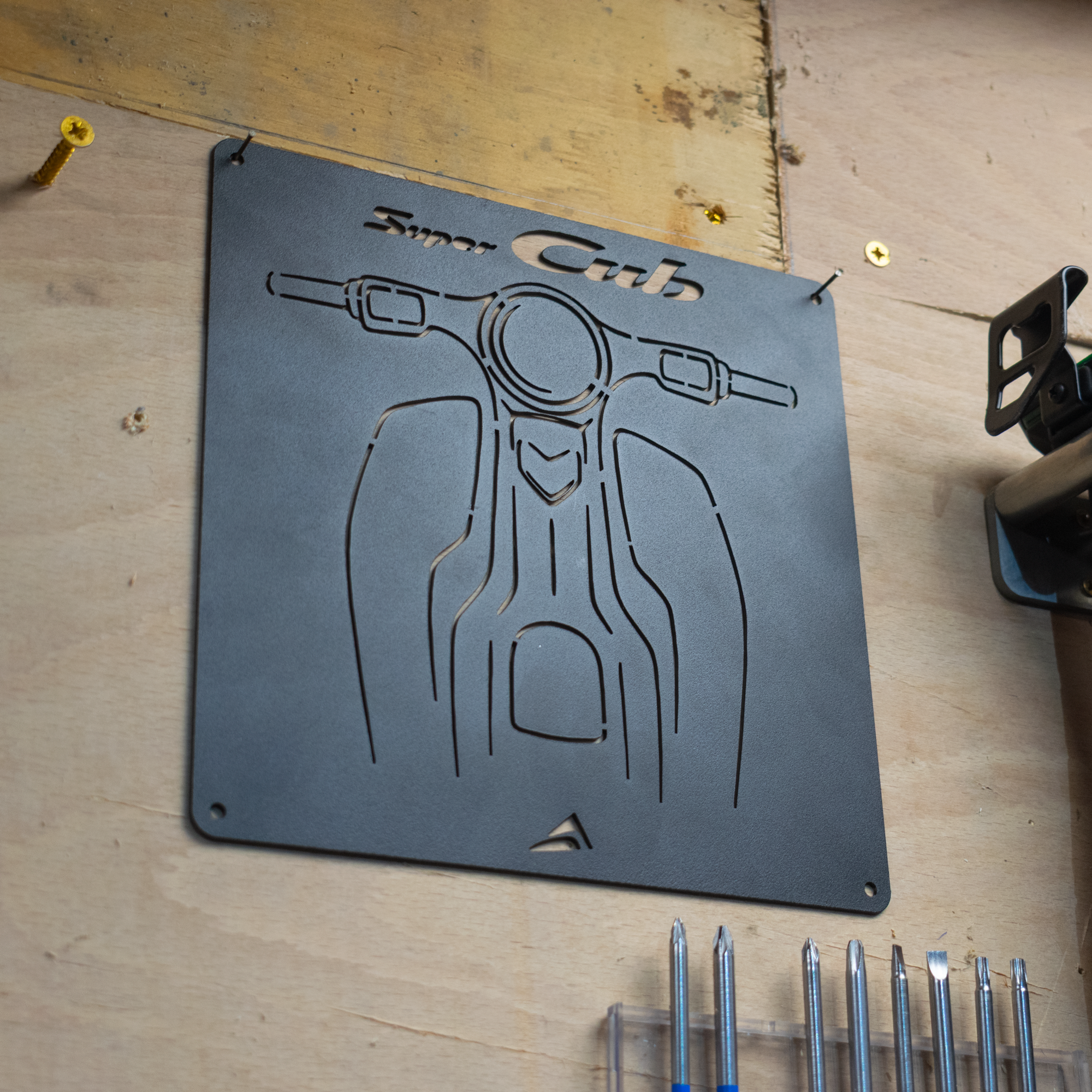 Pyramid Metal Plaque | Honda Super Cub - Pyramid Motorcycle Accessories