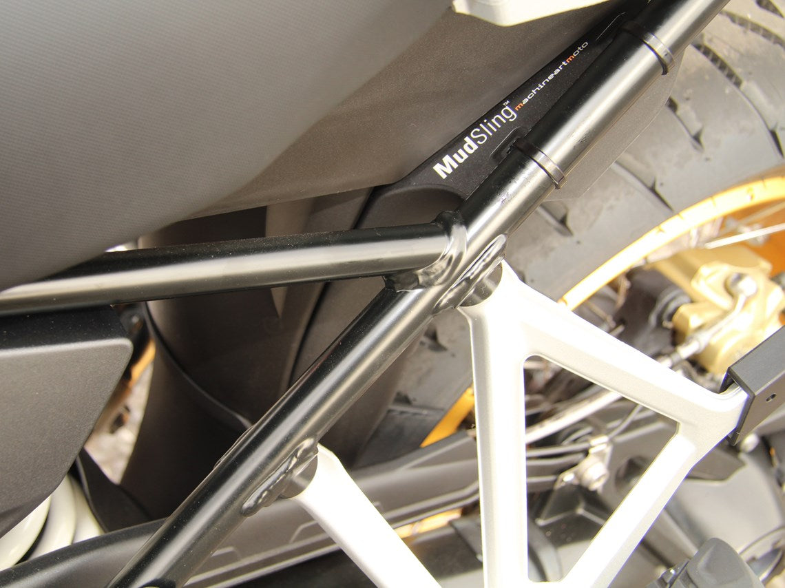 MachineartMoto MudSling Shock Shield | Matte Black | BMW R 1250 GS Adventure 2019>2024 - Shop name