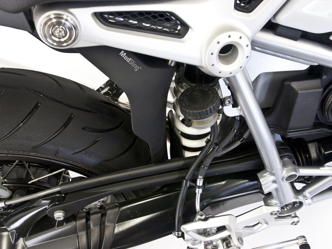 MachineartMoto MudSling Shock Shield | Matte Black | BMW R nineT Urban G/S 2017>2024 - Shop name