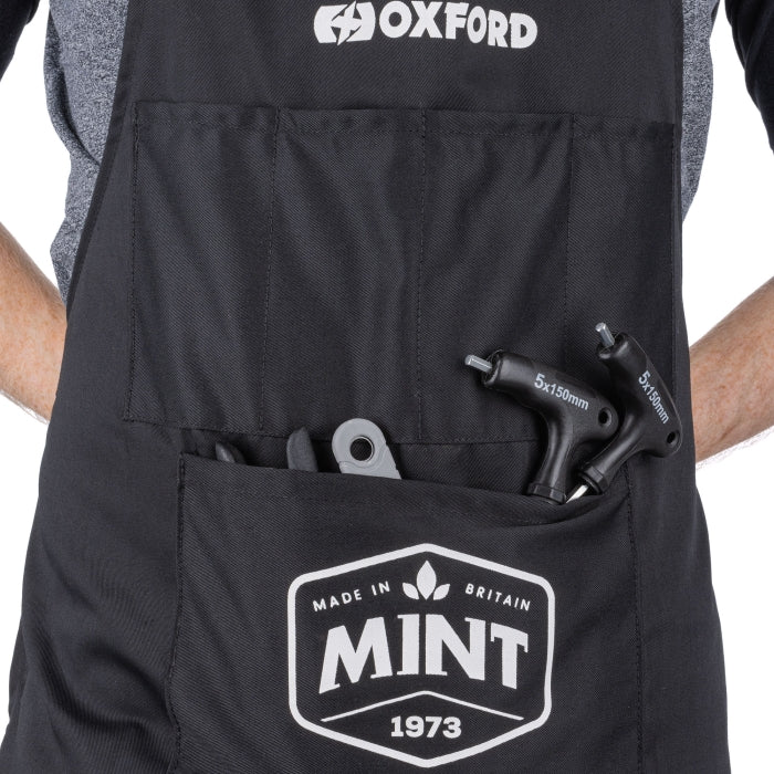 Oxford Mint Workshop Apron | Black - Shop name