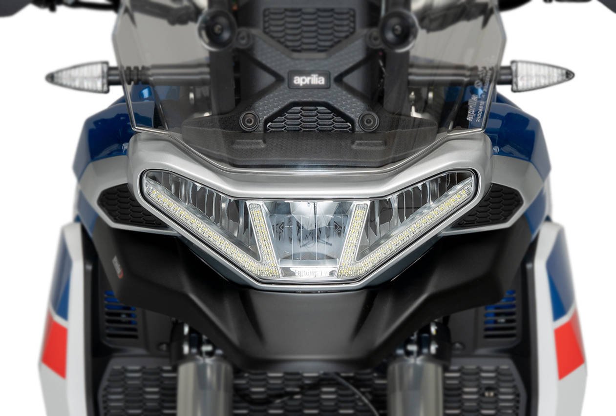 Puig Adhere Headlight Guard | Clear | Aprilia Tuareg 660 2022>Current - Shop name