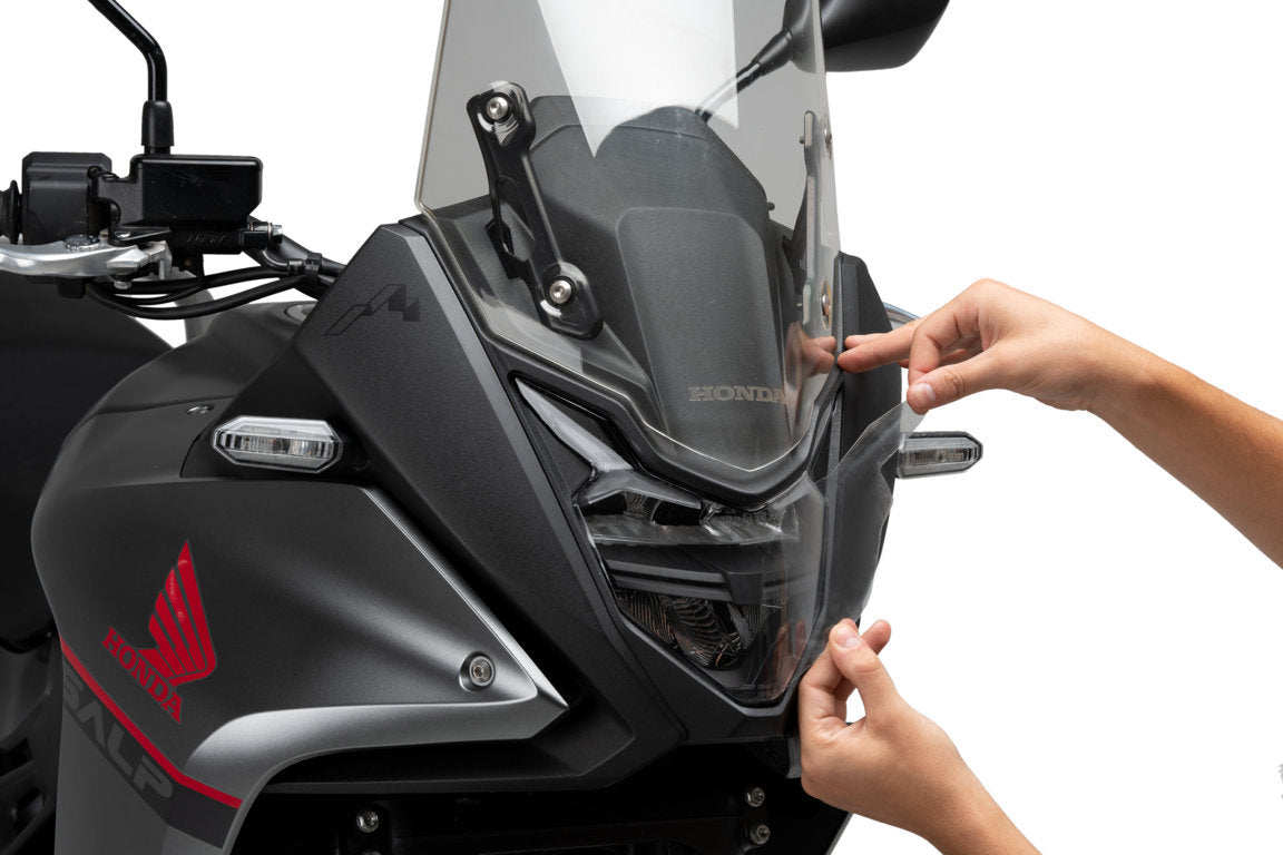 Puig Adhere Headlight Guard | Clear | Honda XL750 Transalp 2023>Current - Shop name