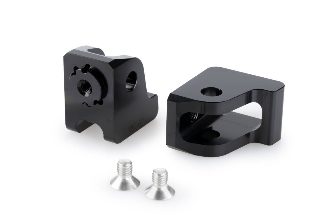 Puig Adjustable Rider Footpeg Adaptor | Black | Triumph Tiger Sport 850 2020>Current - Shop name