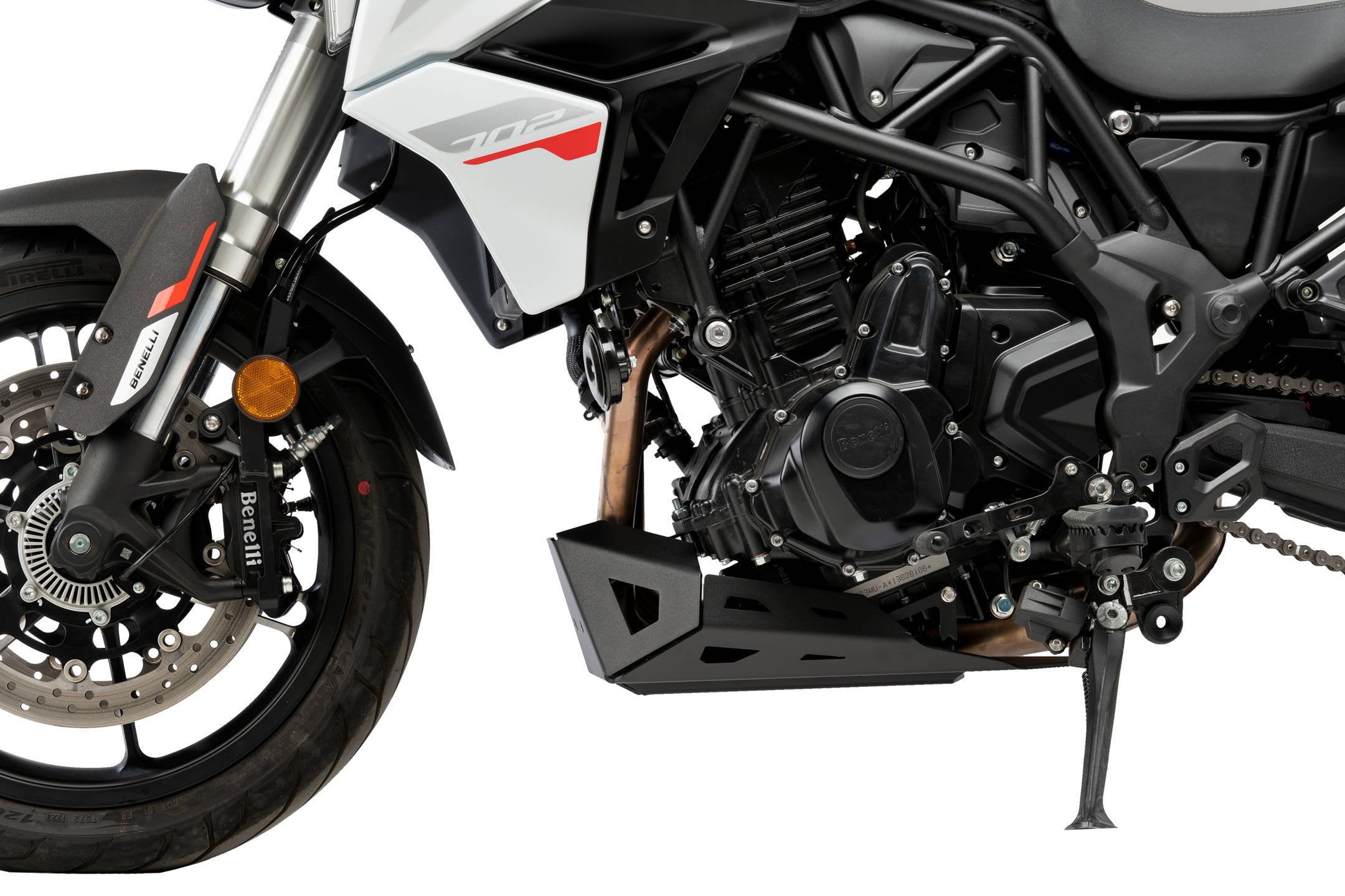 Puig Aluminium Belly Pan | Black | Benelli TRK 702/X 2023> - Shop name