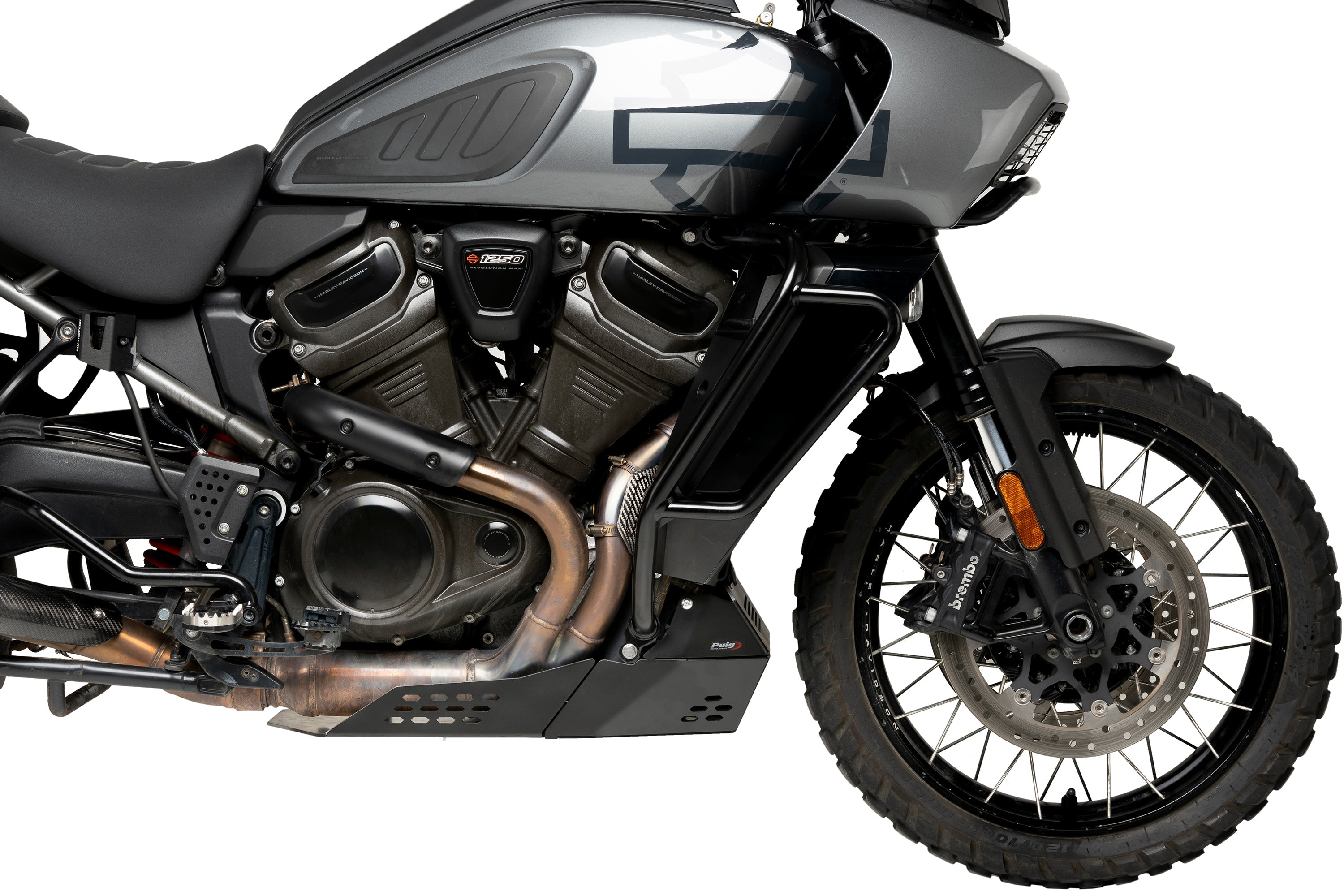 Puig Aluminium Belly Pan | Black | Harley Davidson Pan America (RA1250) 2021>2024 - Shop name