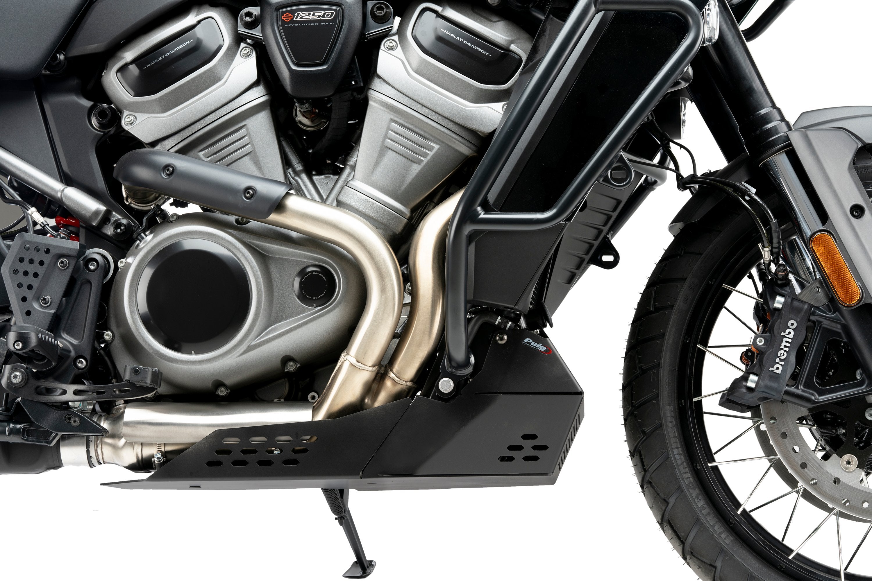 Puig Aluminium Belly Pan | Black | Harley Davidson Pan America (RA1250) 2021>2024 - Shop name