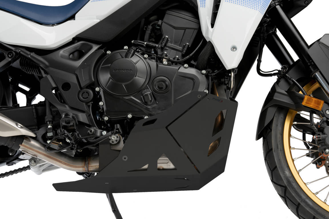 Puig Aluminium Belly Pan | Black | Honda XL750 Transalp 2023>Current - Shop name