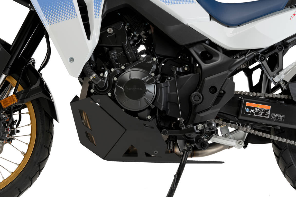 Puig Aluminium Belly Pan | Black | Honda XL750 Transalp 2023>Current - Shop name