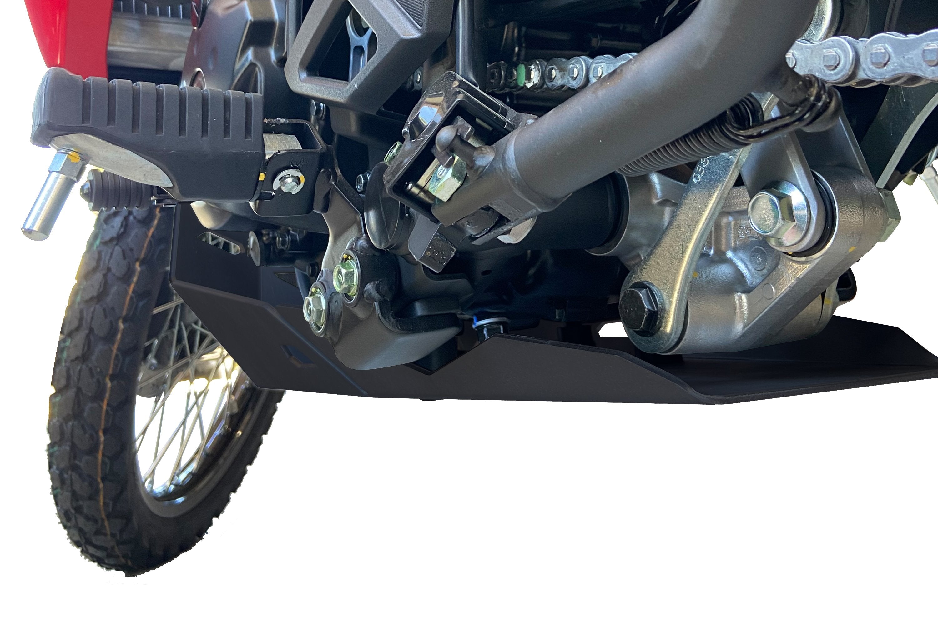 Puig Aluminium Belly Pan | Black | Kawasaki KLR 650 2022>2024 - Shop name