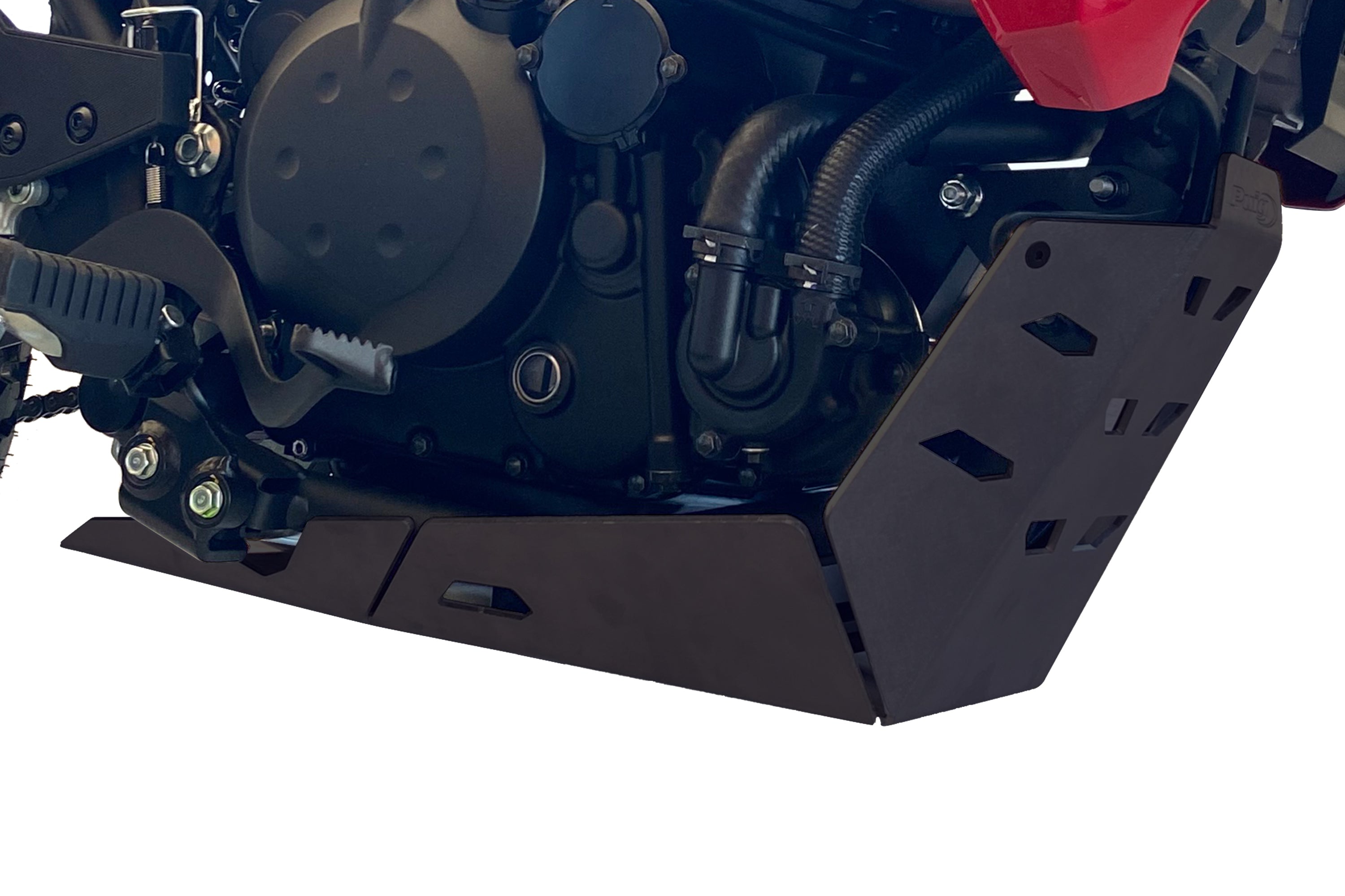 Puig Aluminium Belly Pan | Black | Kawasaki KLR 650 2022>2024 - Shop name