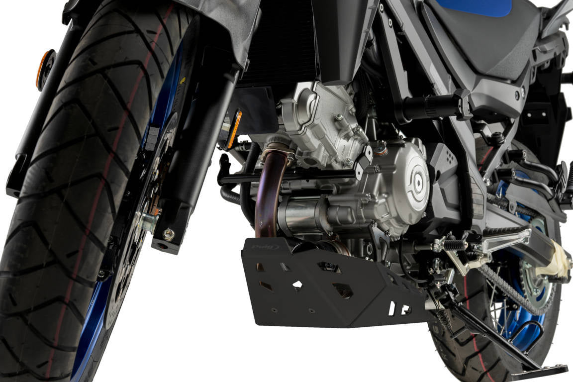 Puig Aluminium Belly Pan | Black | Suzuki V-Strom 650 2021>Current - Shop name
