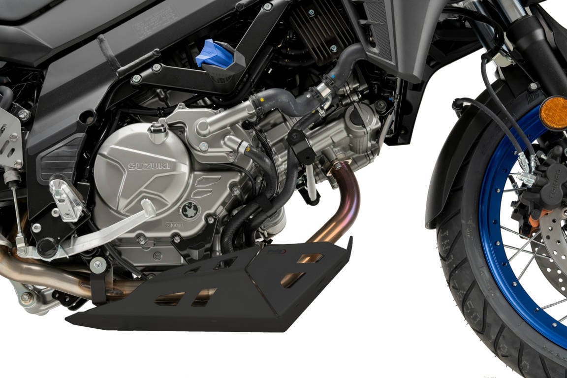 Puig Aluminium Belly Pan | Black | Suzuki V-Strom 650 2021>Current - Shop name
