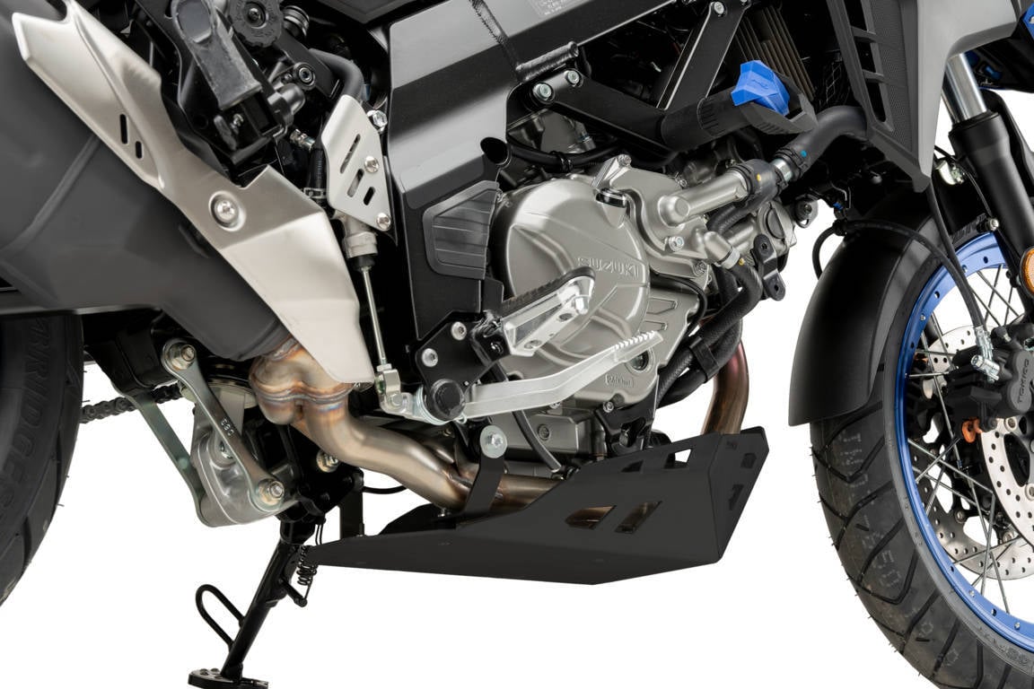 Puig Aluminium Belly Pan | Black | Suzuki V-Strom 650 2021>Current - Shop name