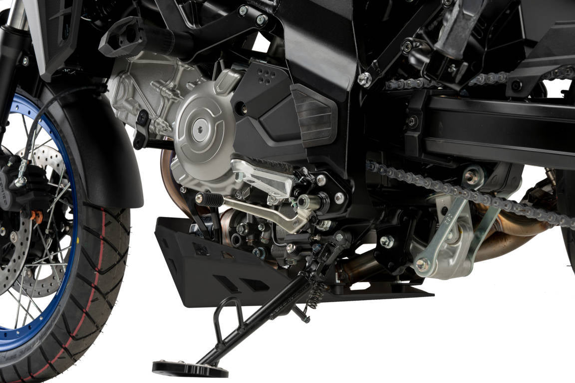 Puig Aluminium Belly Pan | Black | Suzuki V-Strom 650 2021>Current - Shop name