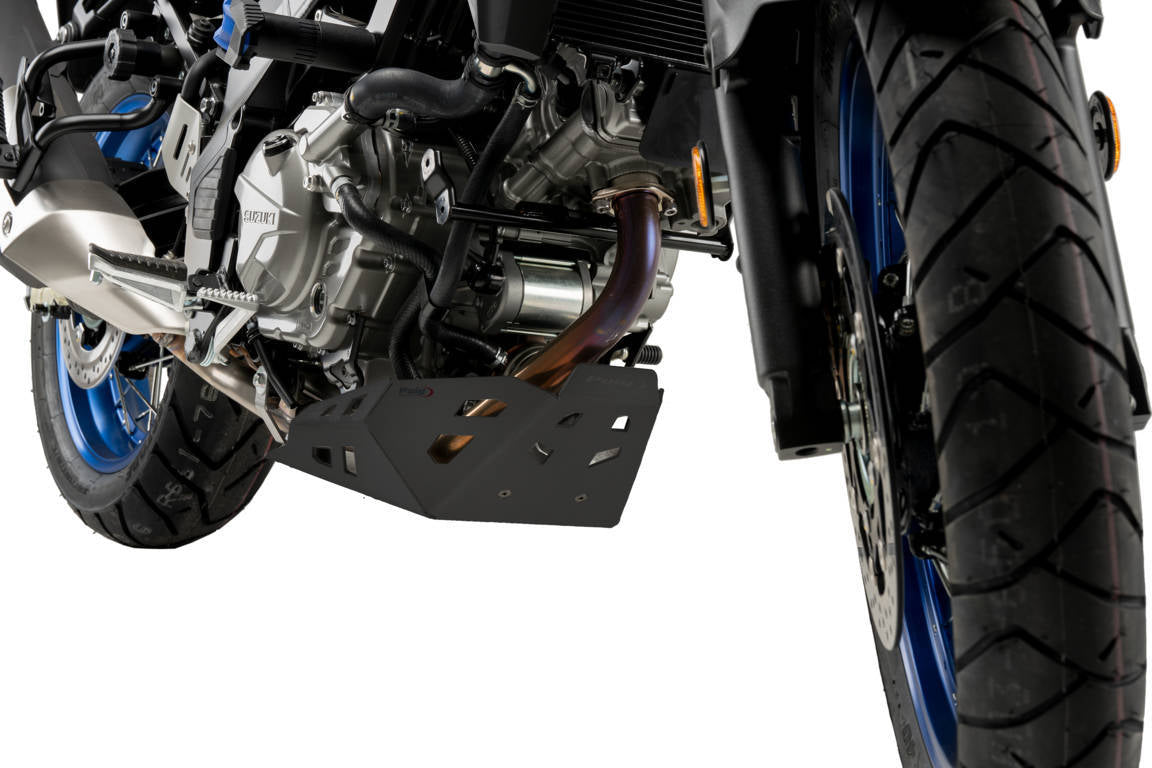 Puig Aluminium Belly Pan | Black | Suzuki V-Strom 650 2021>Current - Shop name