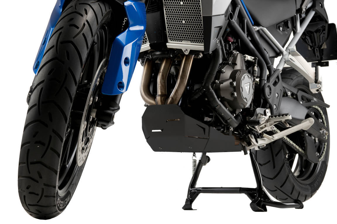 Puig Aluminium Belly Pan | Black | Triumph Tiger Sport 850 2020>2024 - Shop name