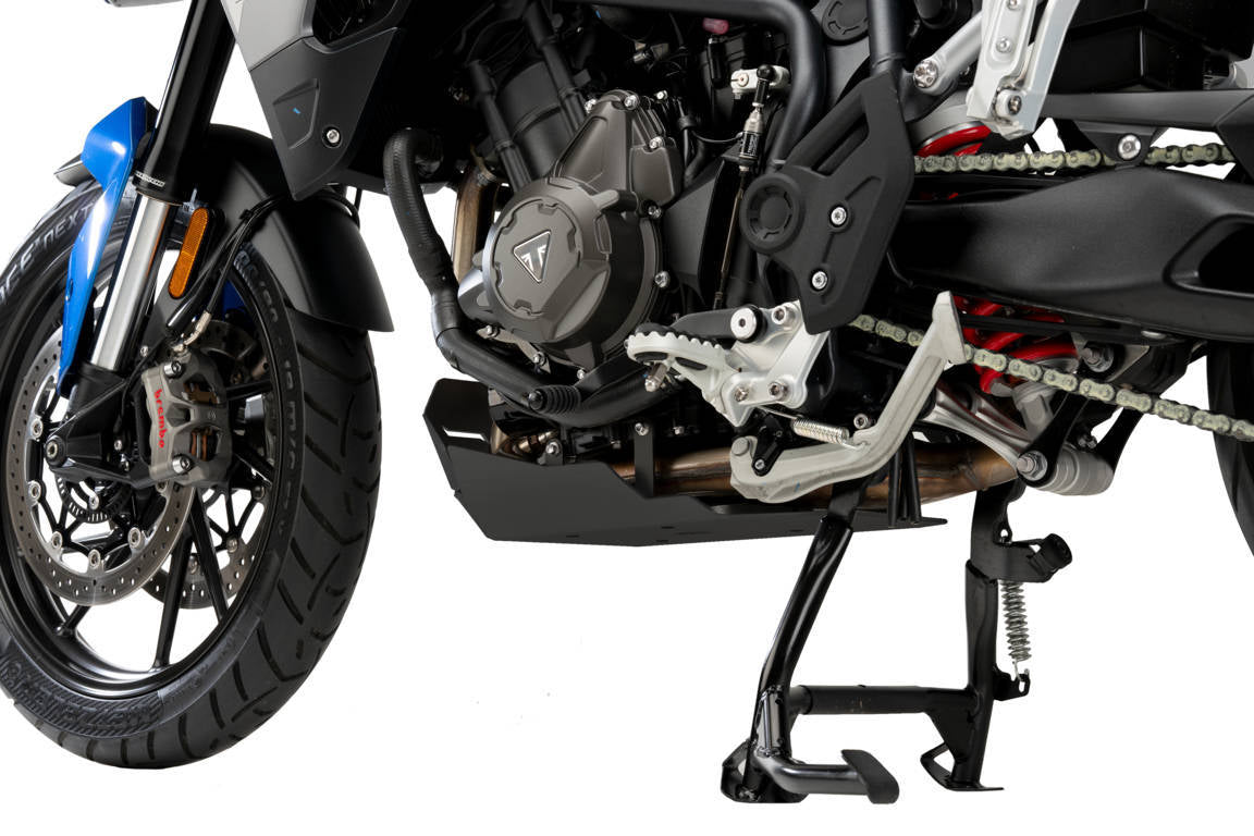 Puig Aluminium Belly Pan | Black | Triumph Tiger Sport 850 2020>2024 - Shop name