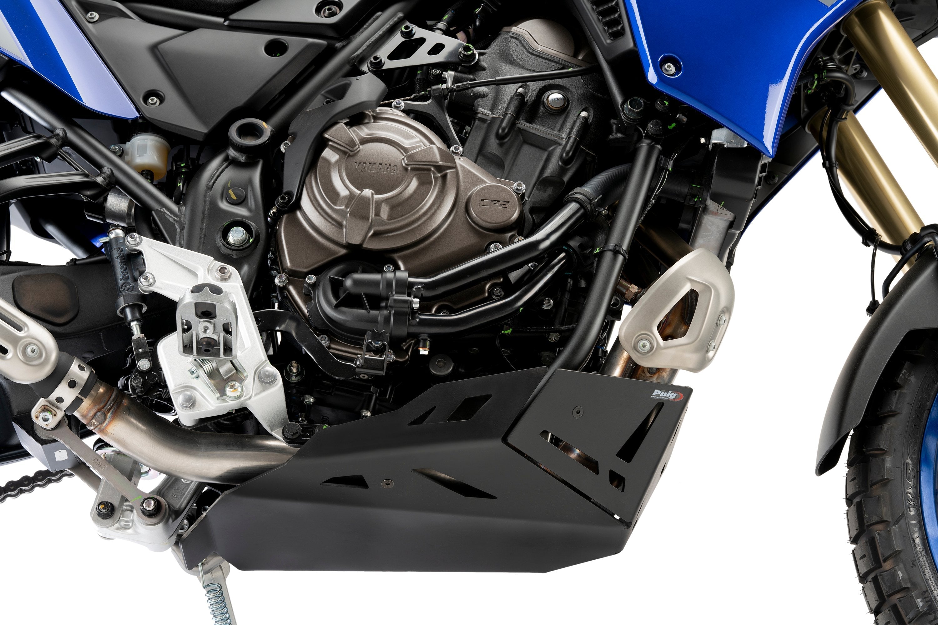 Puig Aluminium Belly Pan | Black | Yamaha Tenere 700 2019>2024 - Shop name