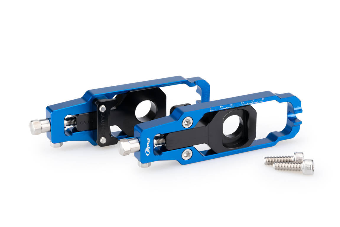 Puig Aluminium Chain Tensioner | Blue | Aprilia RS660 2021>Current - Shop name