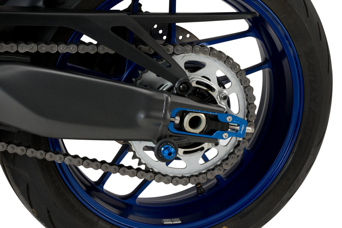 Puig Aluminium Chain Tensioner | Blue | Yamaha MT-09 SP 2021>2023 - Shop name