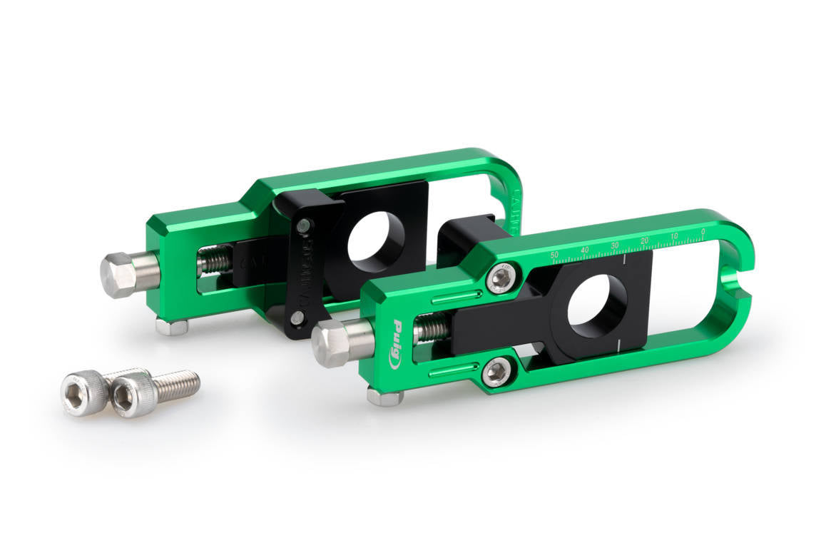 Puig Aluminium Chain Tensioner | Green | Honda XL750 Transalp 2023>Current - Shop name