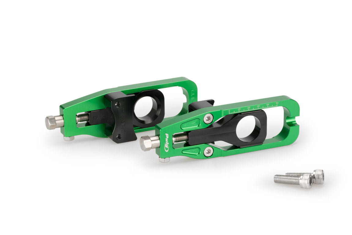 Puig Aluminium Chain Tensioner | Green | Kawasaki Ninja ZX-6R 2013>2017 - Shop name