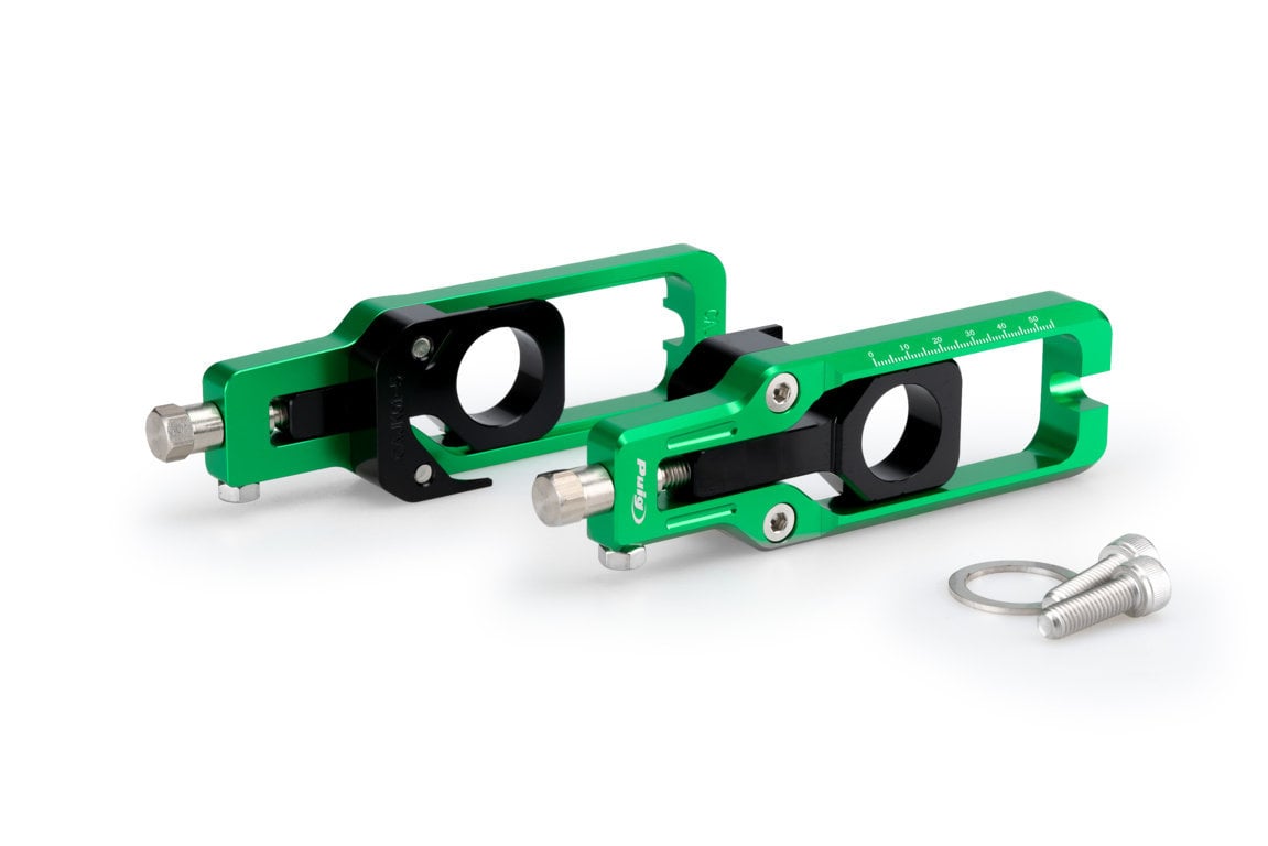 Puig Aluminium Chain Tensioner | Green | Kawasaki ZX-10RR 2021>Current - Shop name
