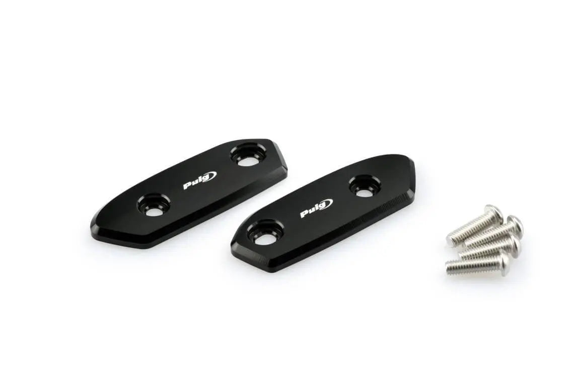 Puig Aluminium Mirror Caps | Black | Suzuki GSX-R1000 2017>Current - Shop name