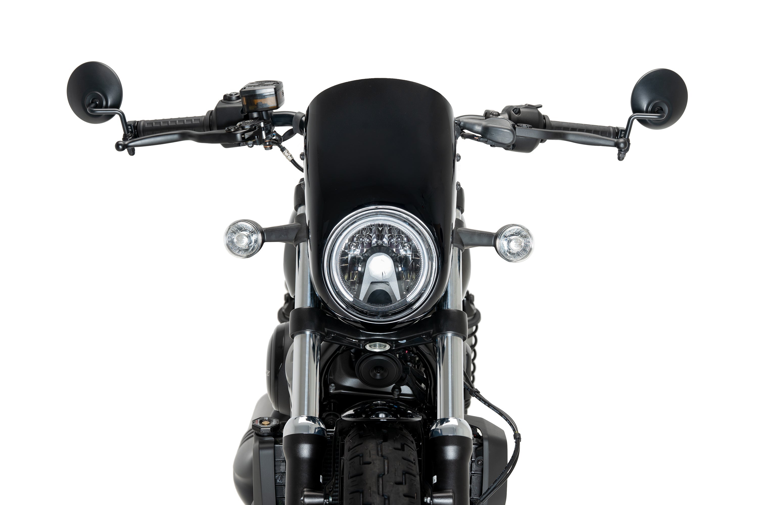 Puig Anarchy Semi Fairing | Gloss Black | Harley-Davidson Nightster 975 Special 2023>Current - Shop name