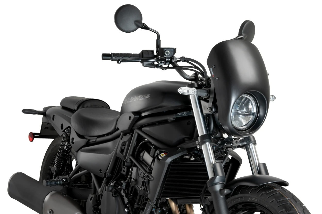 Puig Anarchy Semi Fairing | Matt Black | Kawasaki Eliminator 500 2024>Current - Shop name