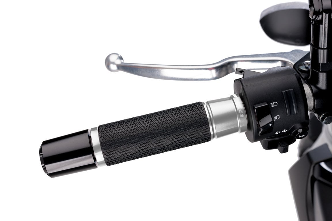 Puig Ascent Grips - 123mm | Silver - Shop name