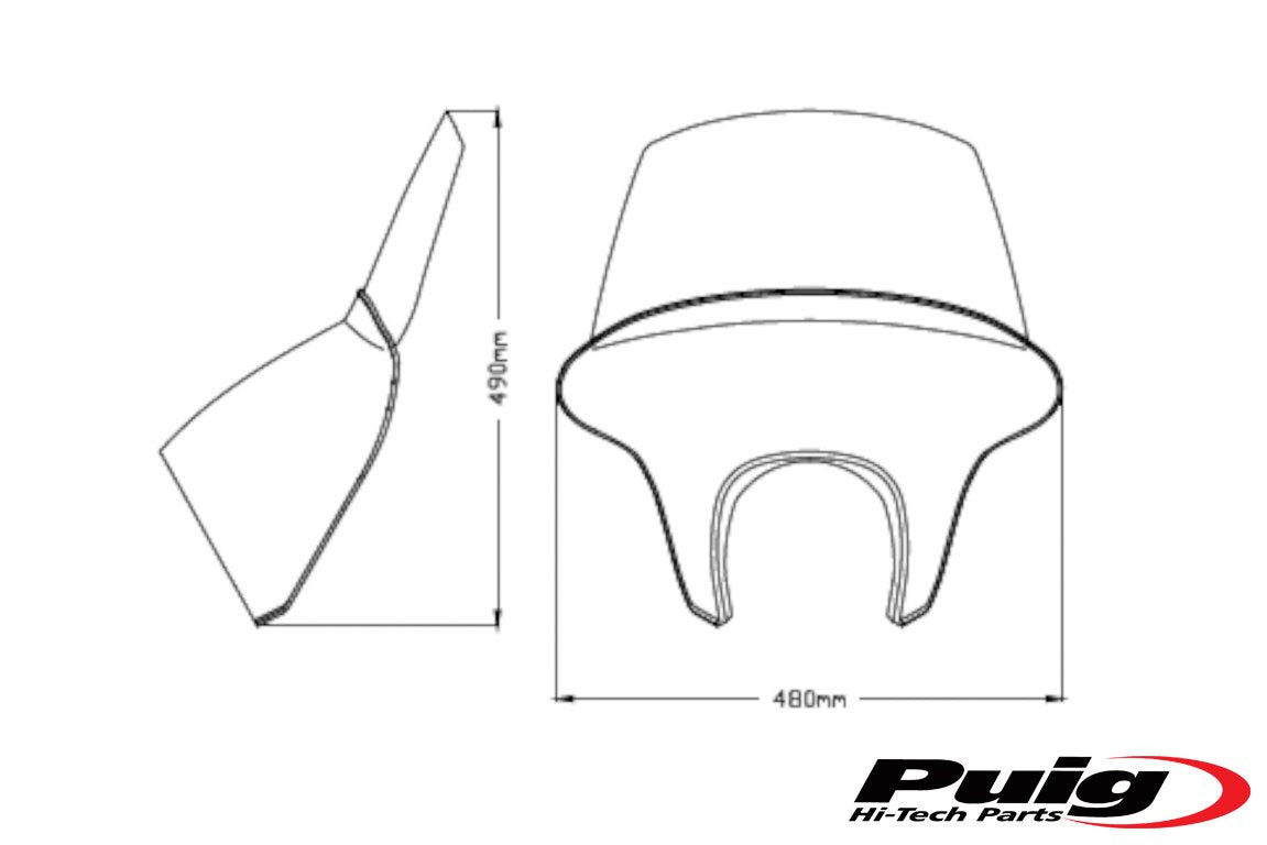 Puig Batwing SML Touring Screen | Light Smoke | BMW R 18 2020>Current - Pyramid Motorcycle Accessories