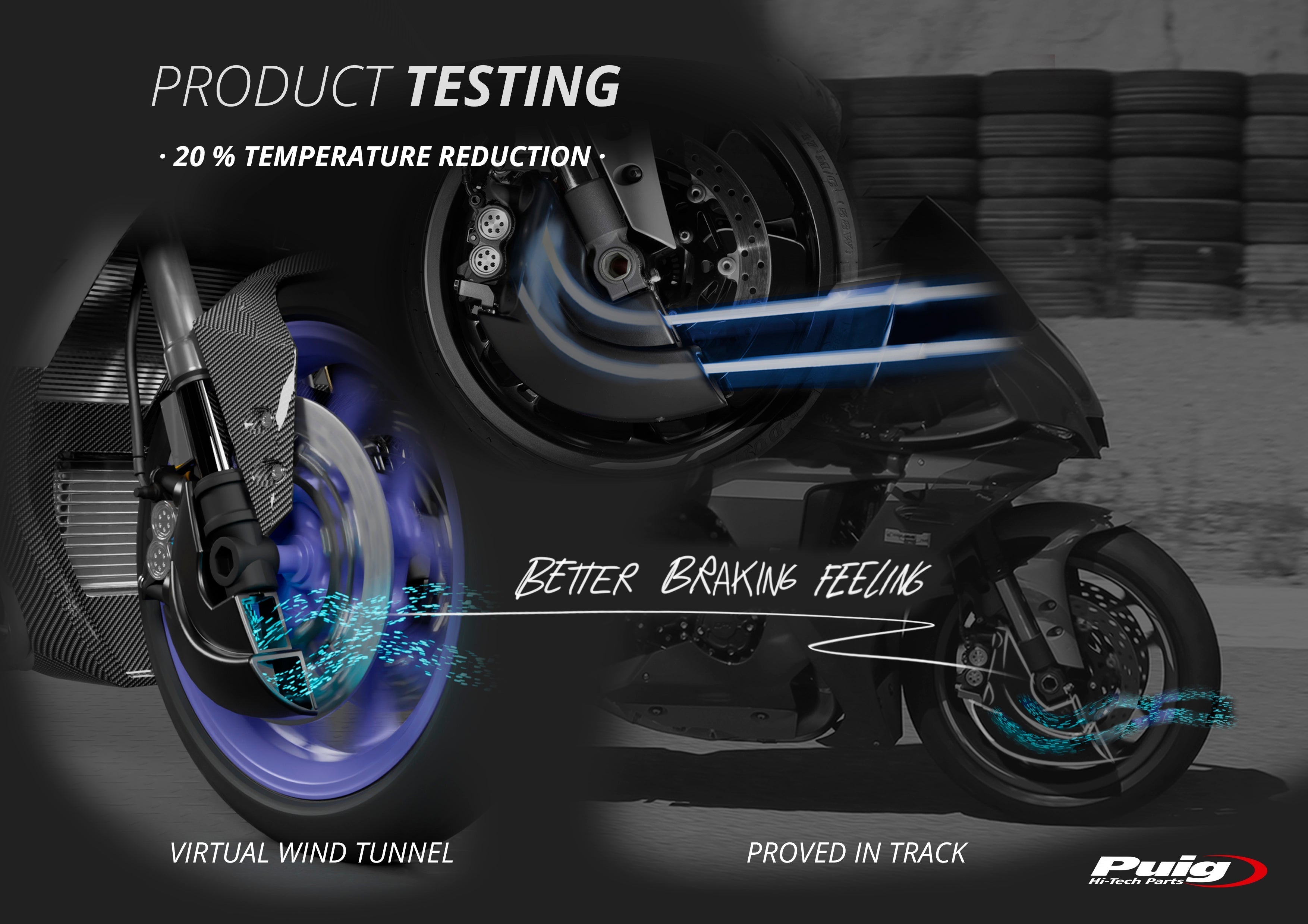 Puig Brake Ducts | Black | Yamaha YZF-R1 2015>Current - Shop name