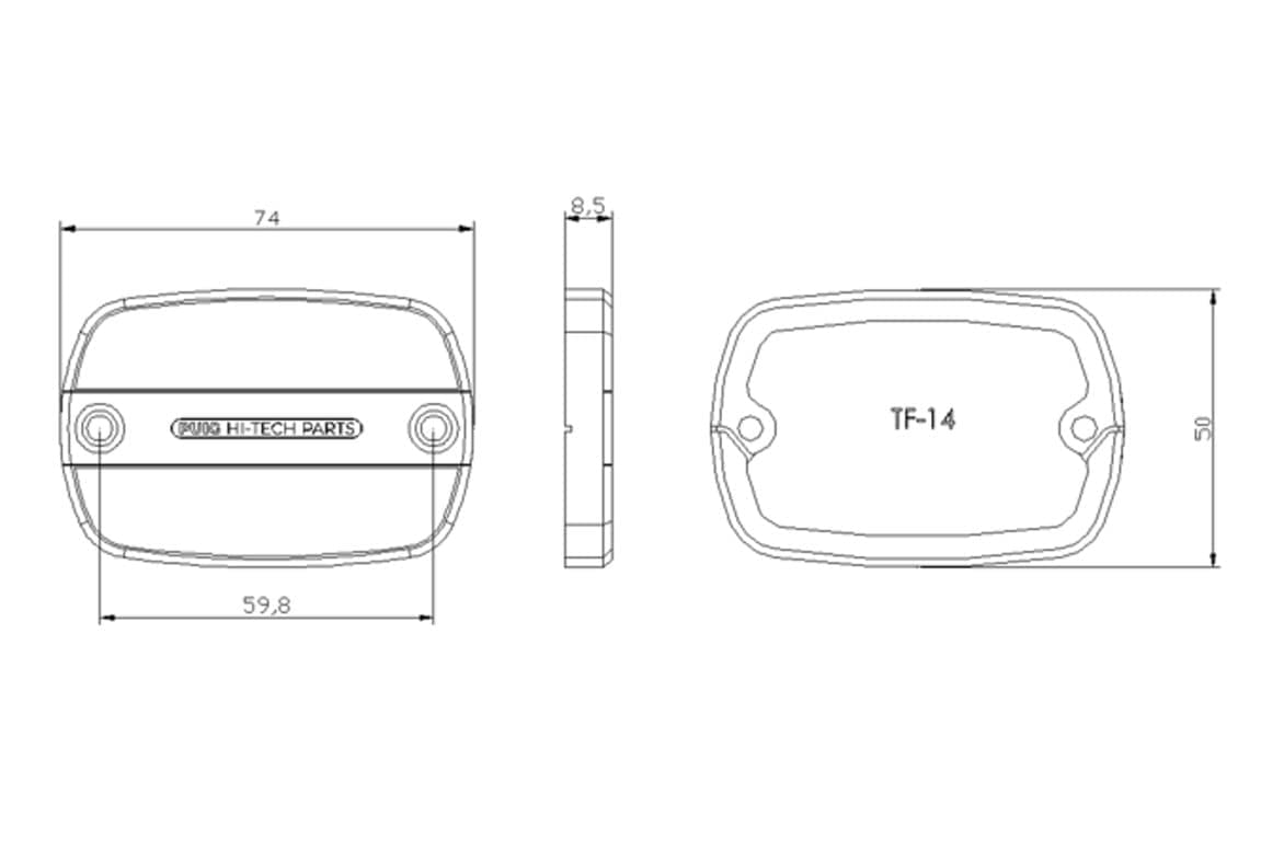 Puig Brake/Clutch Fluid Reservoir Cover | Blue | Yamaha TMAX 500 2008>2011 - Shop name