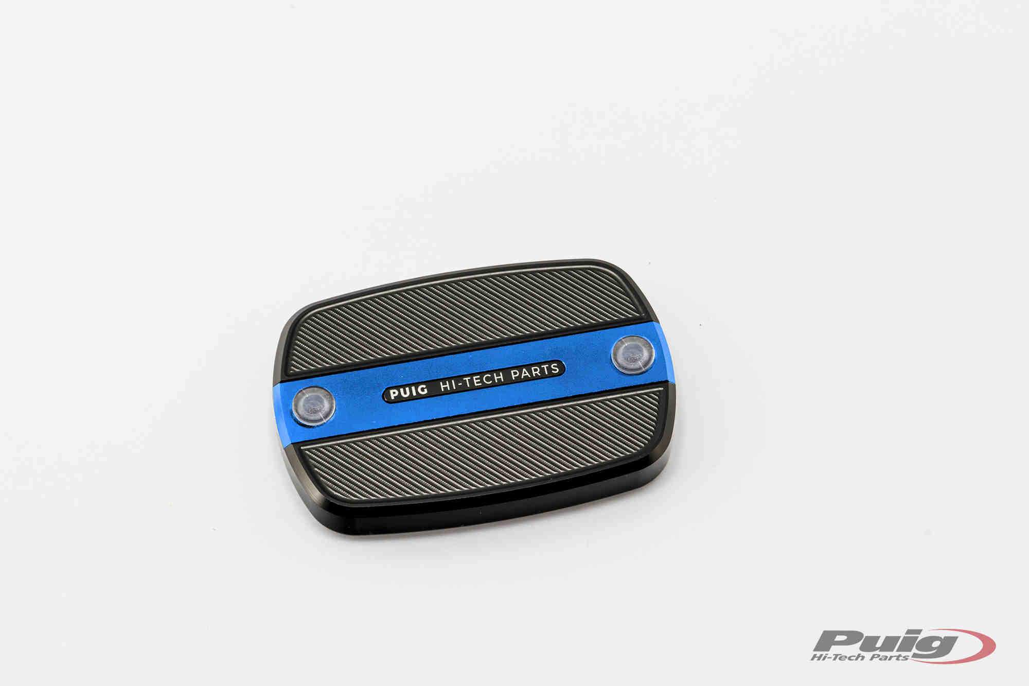 Puig Brake/Clutch Fluid Reservoir Cover | Blue | Yamaha TMAX 500 2008>2011 - Shop name