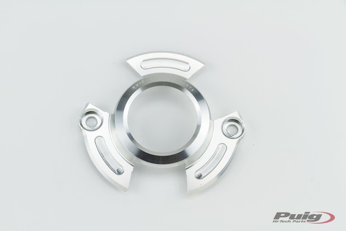 Puig Clutch Case Cover | Silver | Yamaha TMAX 530 2017>2019 - Shop name