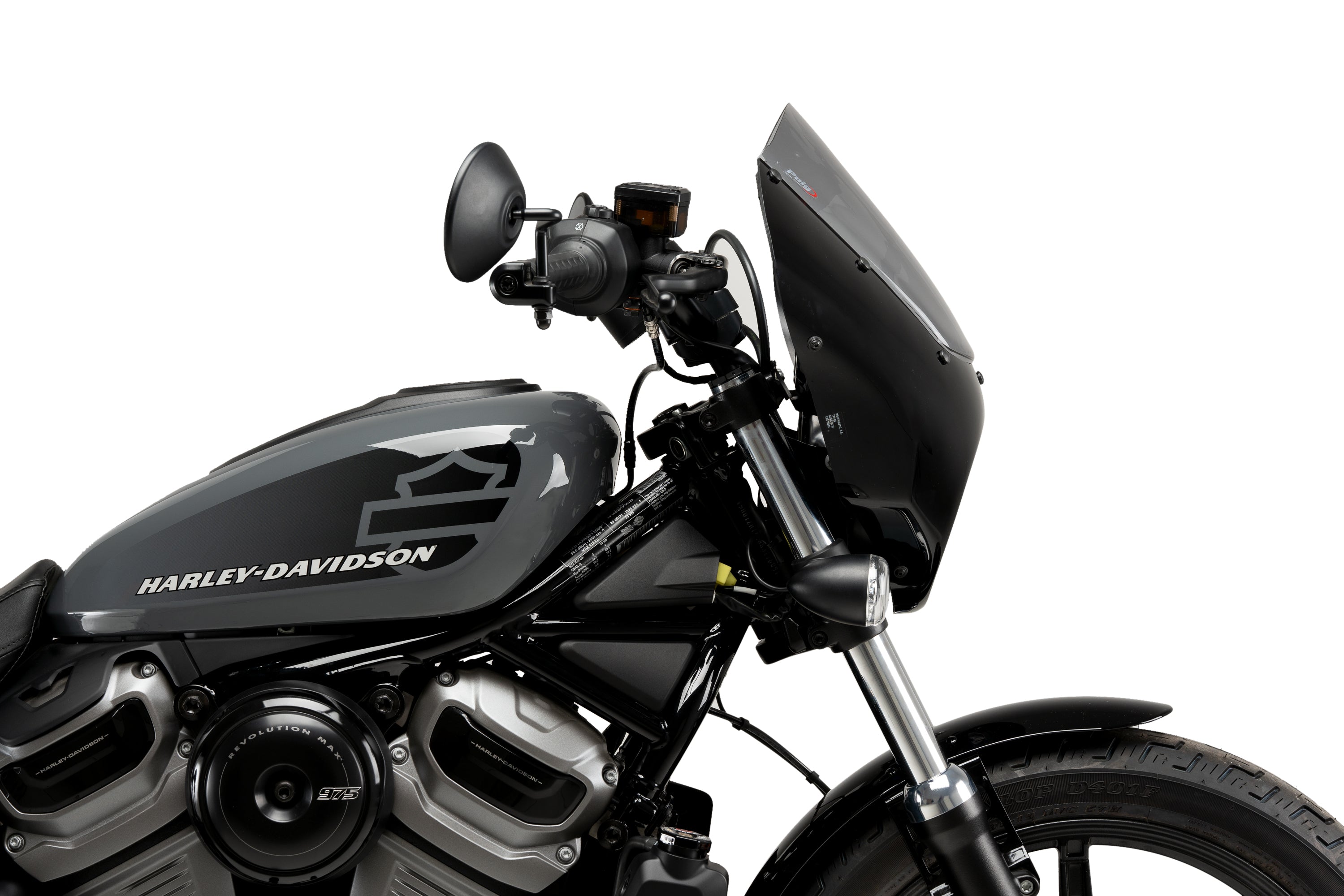 Puig Dark Night Semifairing | Gloss Black/Light Smoke | Harley-Davidson Nightster 975 Special 2023>Current - Shop name